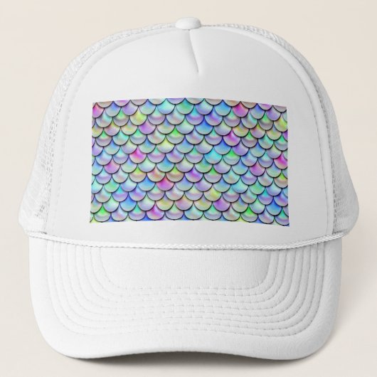 Falln Rainbow Bubble Mermaid Scales Trucker Pet (Voorkant)