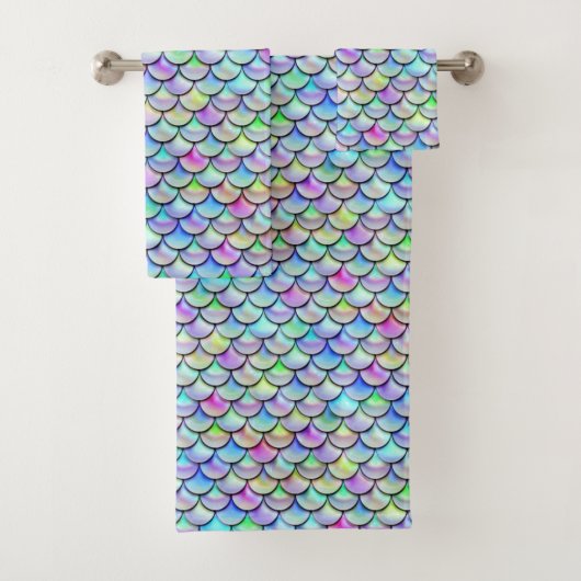 Falln Rainbow Bubble Scales Bad Handdoek (Insitu)