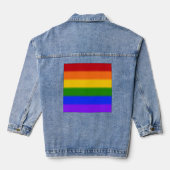 Falln Rainbow Gay Pride Flag Denim Jacket (Achterkant)
