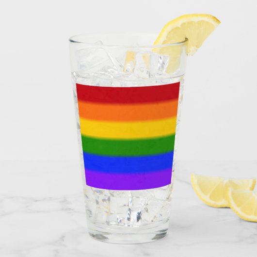 Falln Rainbow Gay Pride Flag Glas (Achterkant ijs)