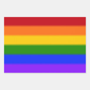 Falln Rainbow Gay Pride Flag Inpakpapier Vel