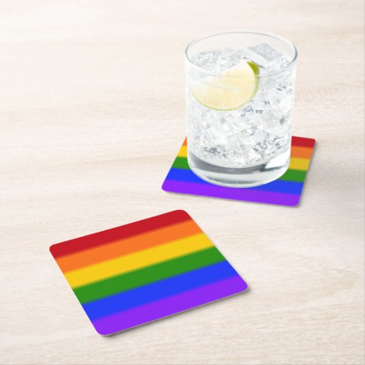 Falln Rainbow Gay Pride Flag Kartonnen Onderzetters (Insitu)