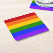 Falln Rainbow Gay Pride Flag Kartonnen Onderzetters (Schuin)