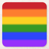Falln Rainbow Gay Pride Flag Kartonnen Onderzetters (Voorkant)