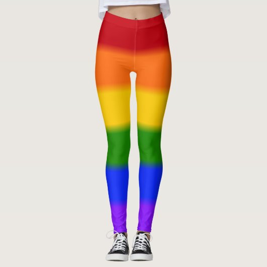 Falln Rainbow Gay Pride Flag Leggings (Voorkant)