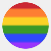 Falln Rainbow Gay Pride Flag Ronde Sticker (Voorkant)