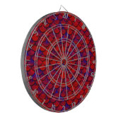 Falln Red en Paarse kalveren Dartbord (Voorkant Links)