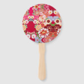 Falln Red Floral Burst Handwaaier (Achterkant)