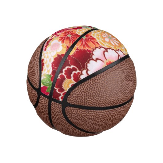 Falln Red Floral Burst Mini Basketbal (Schuin)