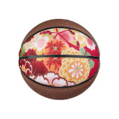Falln Red Floral Burst Mini Basketbal (Voorkant)