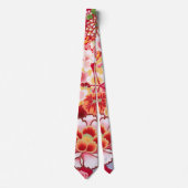 Falln Red Floral Burst Stropdas (Voorkant)