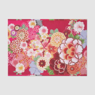 Falln Red Floral Burst Tissuepapier