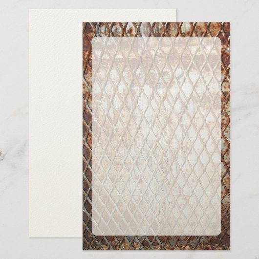 Falln Rusty Grate Briefpapier (Voorkant / Achterkant)