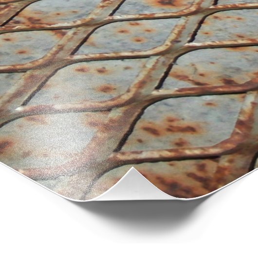 Falln Rusty Grate Foto Afdruk (Hoek)