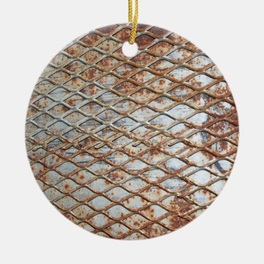 Falln Rusty Grate Keramisch Ornament (Voorkant)