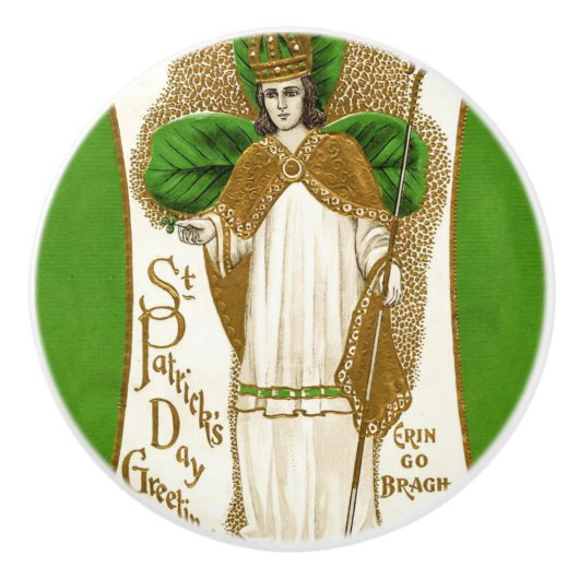 Falln Saint Patrick Keramische Knop (Voorkant)