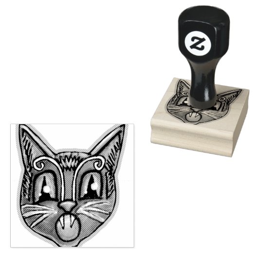 Falln Scaredy Cat Haloweenies Rubberstempel (Gestempeld)