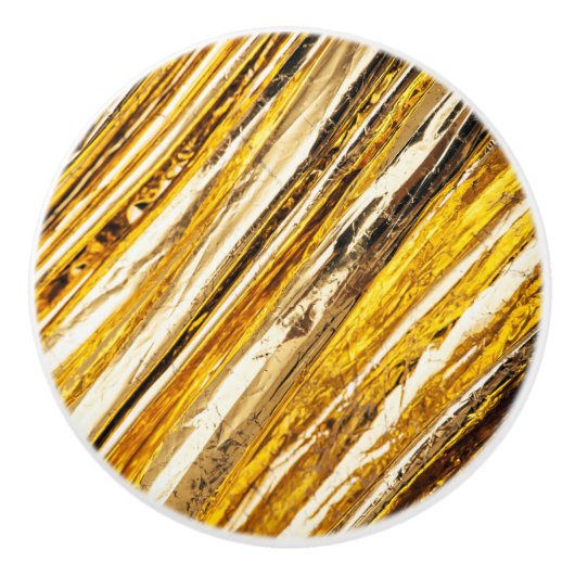 Falln Shimmering Gold Foil Keramische Knop (Voorkant)