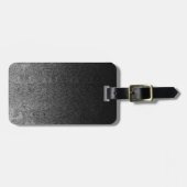 Falln Silver en Black Glitter Gradient Bagagelabel (Voorkant horizontaal)