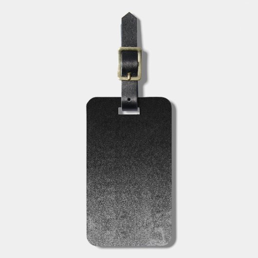 Falln Silver en Black Glitter Gradient Bagagelabel (Voorkant verticaal)