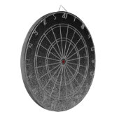 Falln Silver en Black Glitter Gradient Dartbord (Voorkant Links)