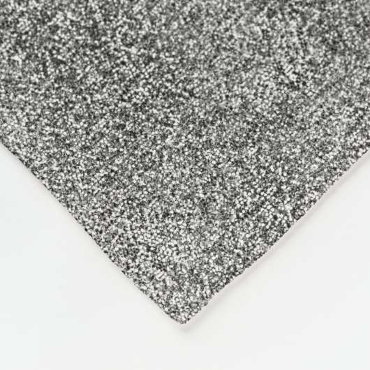 Falln Silver en Black Glitter Gradient Fleece Deken (Hoek)