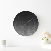 Falln Silver en Black Glitter Gradient Grote Klok (Huis)