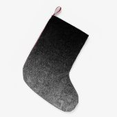 Falln Silver en Black Glitter Gradient Kleine Kerstsok (Voorkant (Hangend))