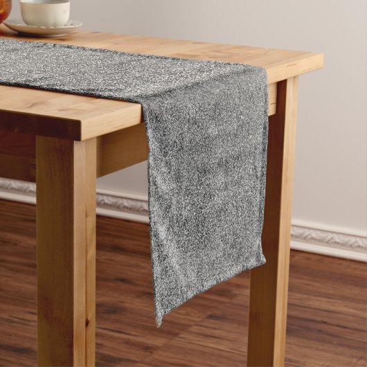 Falln Silver en Black Glitter Gradient Korte Tafelloper (Voorbeeld)