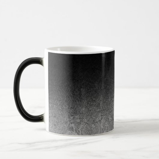 Falln Silver en Black Glitter Gradient Magische Mok (Links)