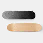 Falln Silver en Black Glitter Gradient Persoonlijk Skateboard (Horizontaal)