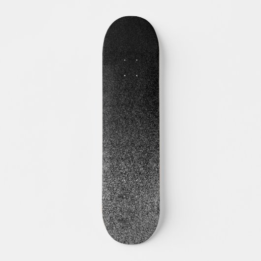 Falln Silver en Black Glitter Gradient Persoonlijk Skateboard (Voorkant)