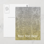 Falln Silver & Gold Glitter Gradient Briefkaart (Voorkant / Achterkant)