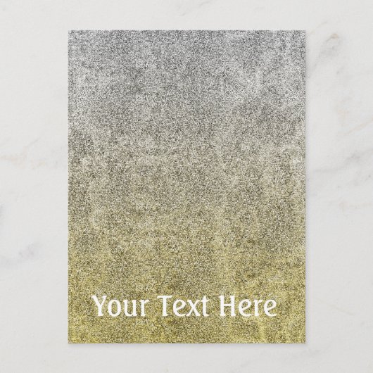 Falln Silver & Gold Glitter Gradient Briefkaart (Voorkant)