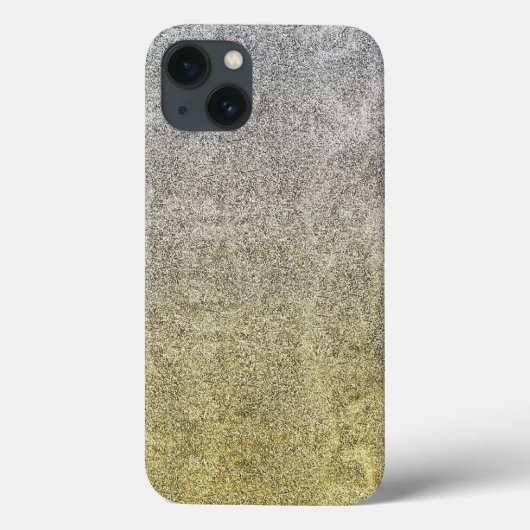 Falln Silver & Gold Glitter Gradient Case-Mate iPhone Case (Achterkant)