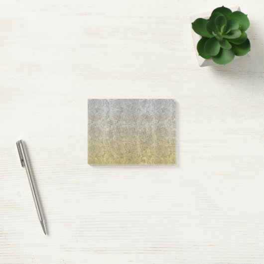 Falln Silver & Gold Glitter Gradient Post-it® Notes (Kantoor)