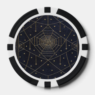 Falln Spider Zijde Sterren Pokerchips
