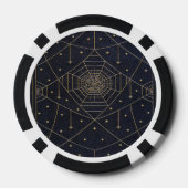 Falln Spider Zijde Sterren Pokerchips (Achterkant)