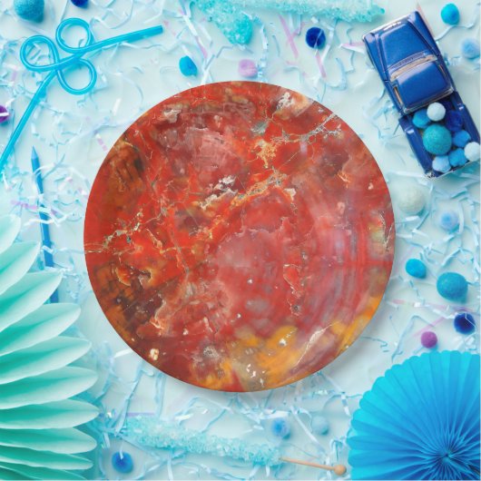 Falln Sunset Splatter Stones Papieren Bordje (Feest)