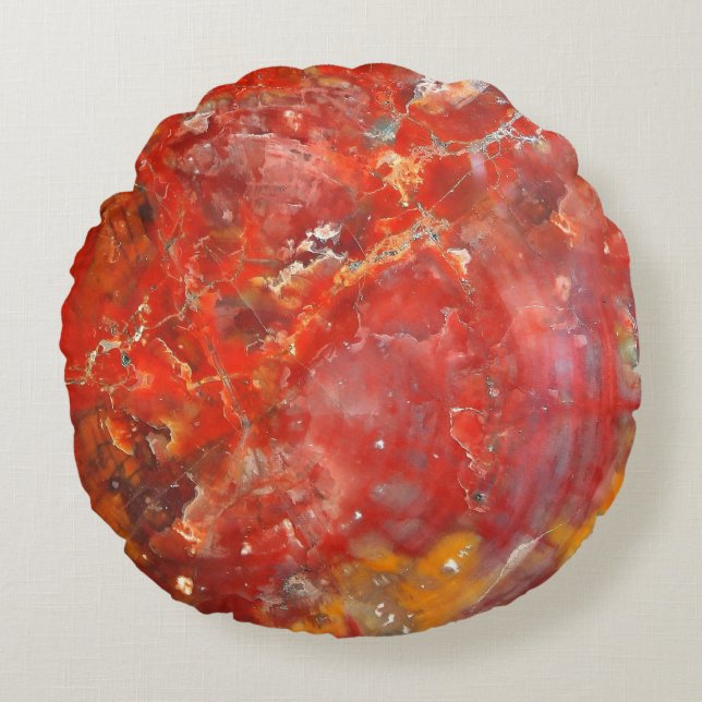 Falln Sunset Splatter Stones Rond Kussen (Voorkant)