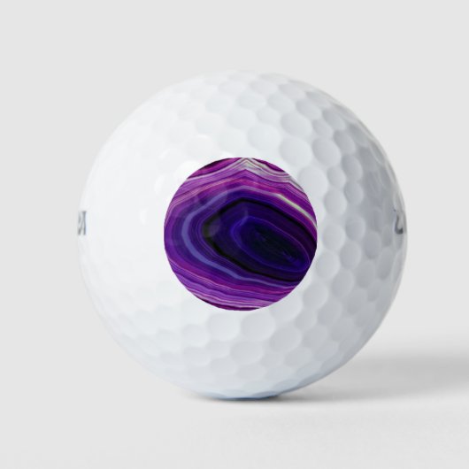 Falln Swirled Paars Geode Golfballen (Voorkant)