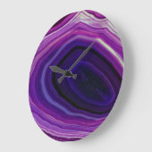 Falln Swirled Paars Geode Grote Klok (Hoek)