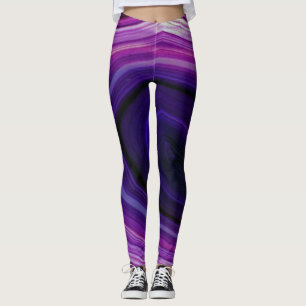 Falln Swirled Paars Geode Leggings