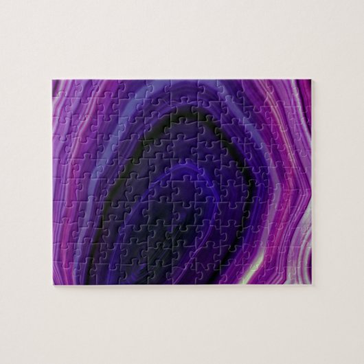 Falln Swirled Paars Geode Legpuzzel (Horizontaal)