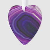 Falln Swirled Paars Geode Ornament (voorkant)