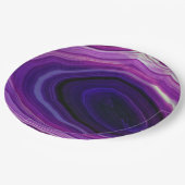 Falln Swirled Paars Geode Papieren Bordje (Gekanteld)