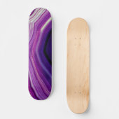 Falln Swirled Paars Geode Persoonlijk Skateboard (Voorkant)