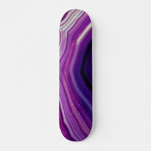 Falln Swirled Paars Geode Persoonlijk Skateboard (Voorkant)