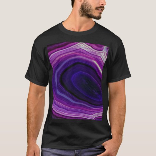 Falln Swirled Paars Geode T-shirt (Voorkant)