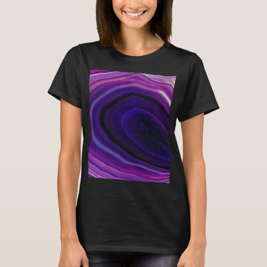 Falln Swirled Paars Geode T-shirt (Voorkant)